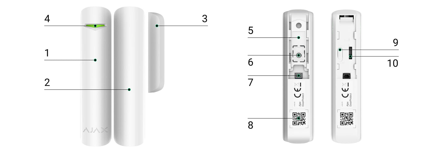 AJAX BASELINE Wireless Magnetic Opening Detectors - DoorProtect