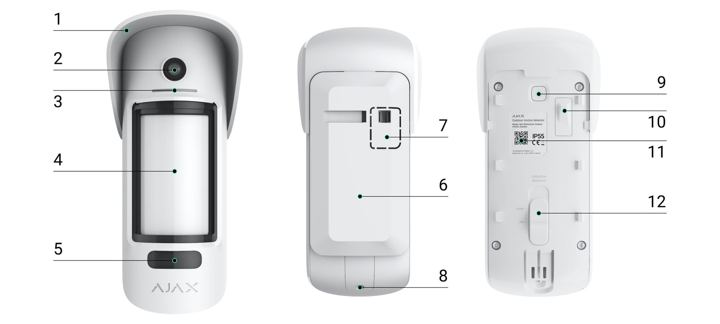 AJAX BASELINE MotionCam Outdoor - Wireless Motion Detector with Photo Verification