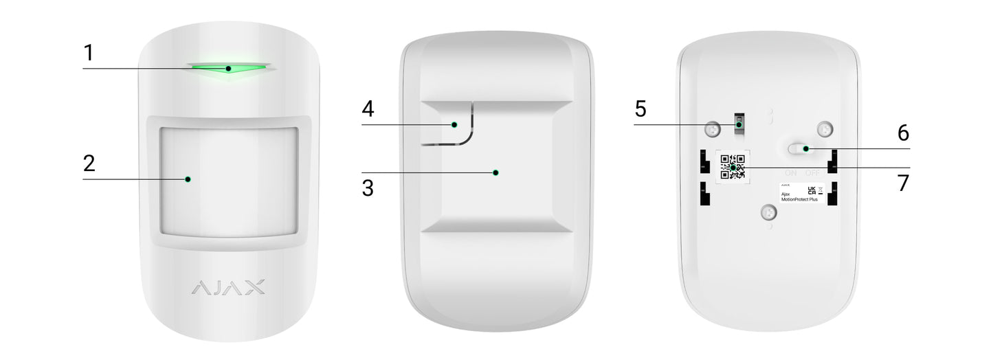 AJAX BASELINE MotionProtect Plus - Wireless Security Motion Detectors