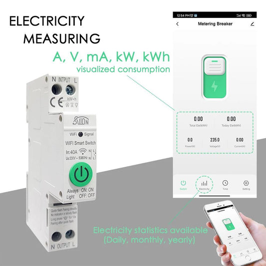 Tuya Wifi breaker with power monitoring